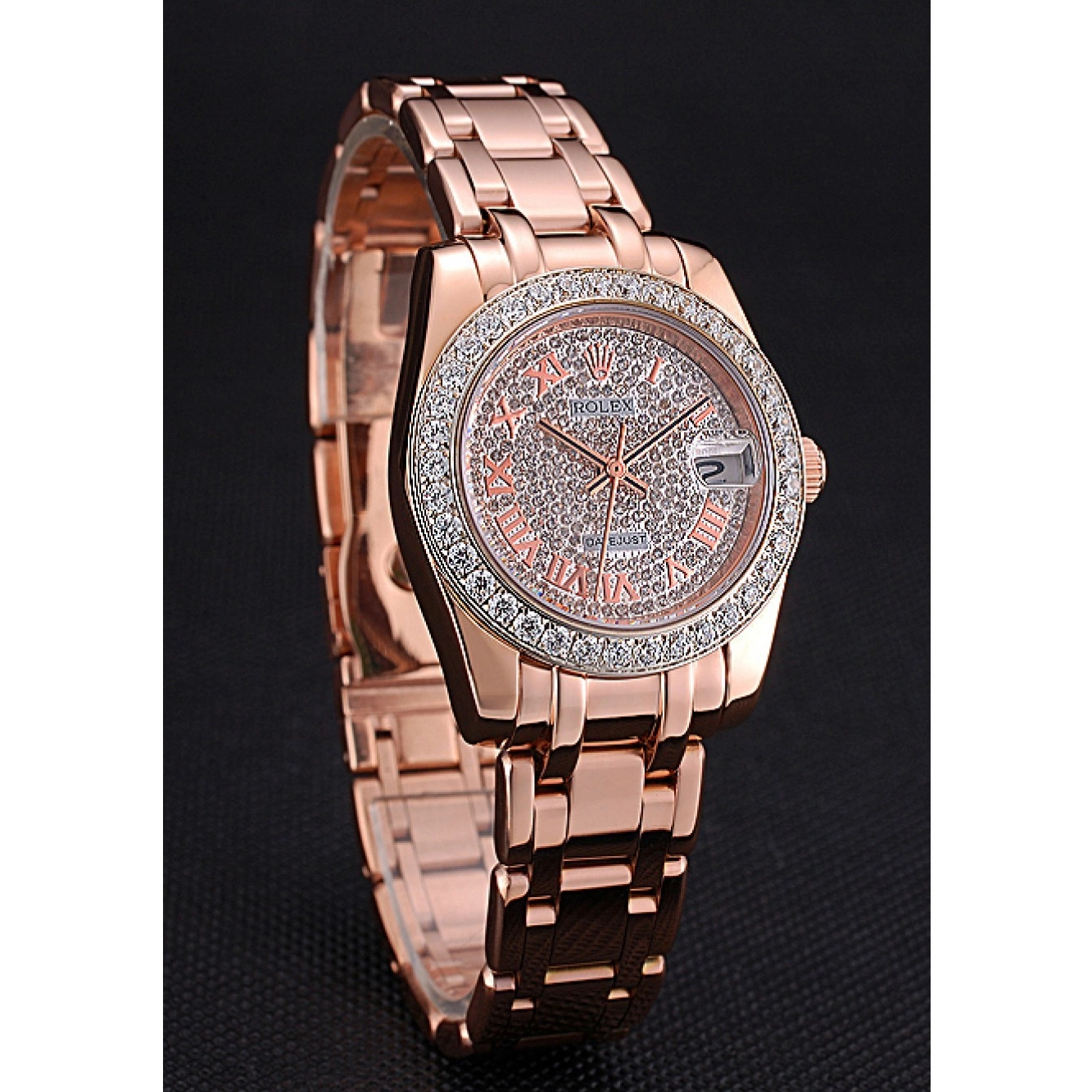 Good Copy Rolex Watches Gold Rolex Bracelet Pink And Case And Diamond Datejust Bezel Dial 622836 0601